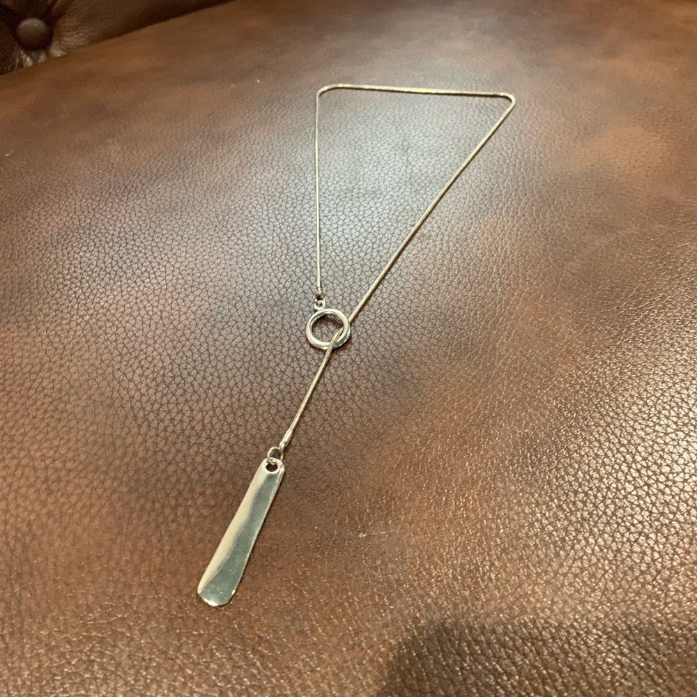 Sterling Silver Threaded Loop Necklace - image 2